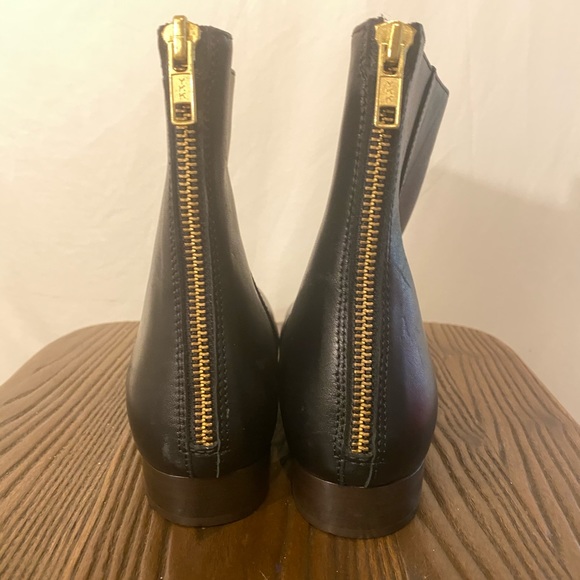 J.crew Cap Toe Ankle Boots Black Leather Size 7 - Picture 5 of 7